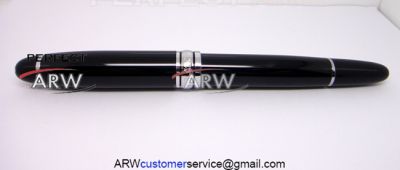 Perfect Replica Montblanc Meisterstuck Stainless Steel Clip Black Cap Black Rollerball Pen Gift